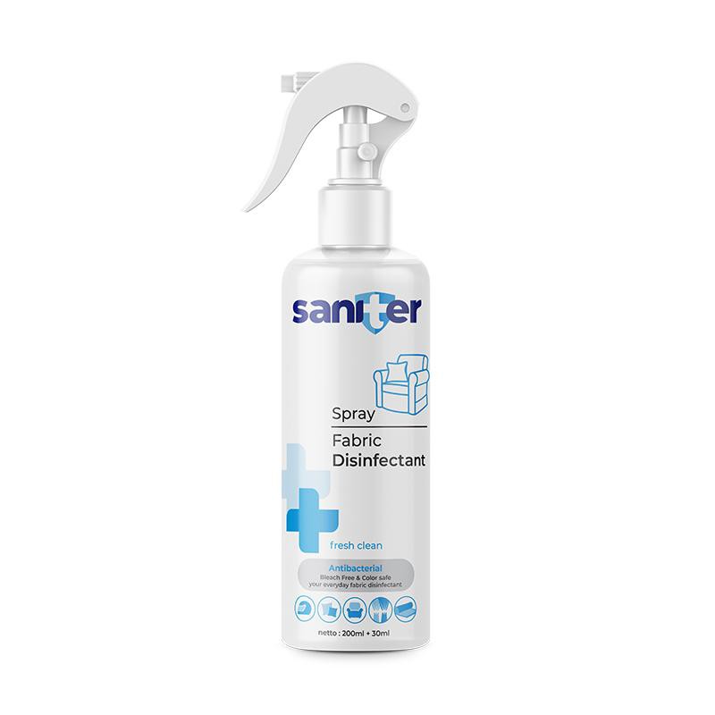Saniter Fabric Disinfect Bottle 200+30 ml, SANITER Spray Hand Sanitizer Fabric Disinfectant 200ml
