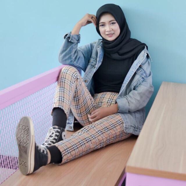 TARTAN PANTS CELANA KOTAK BOXY PANTS KATUN PREMIUM CELANA MURAH