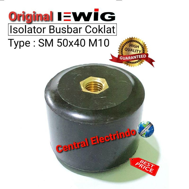 Isolator Busbar EWIG SM 50x40 M10 Coklat