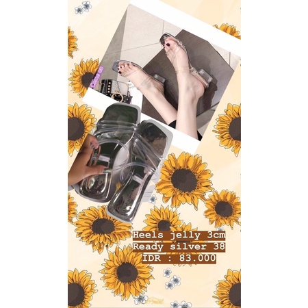 heels hak kaca | heels jelly | 5cm