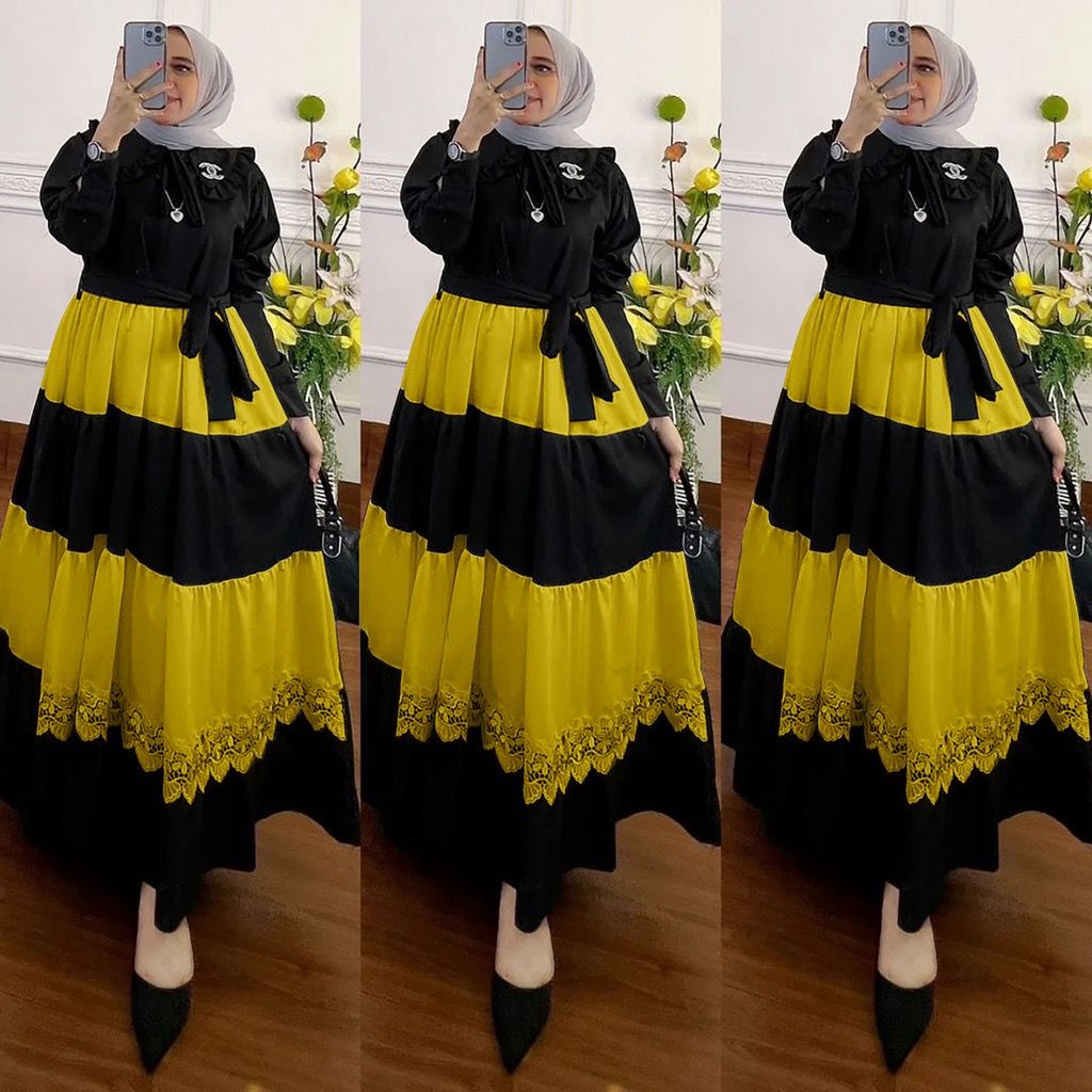 Asmiranda Maxy Dress Lengkap dengan Bross/Maxy Dress-5