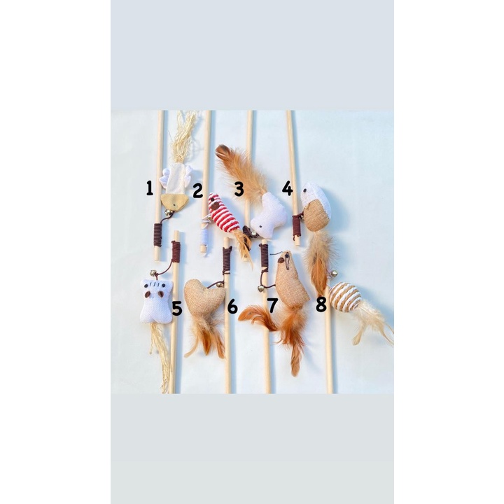 Mainan Kucing Tongkat Boneka Sisal stick tali