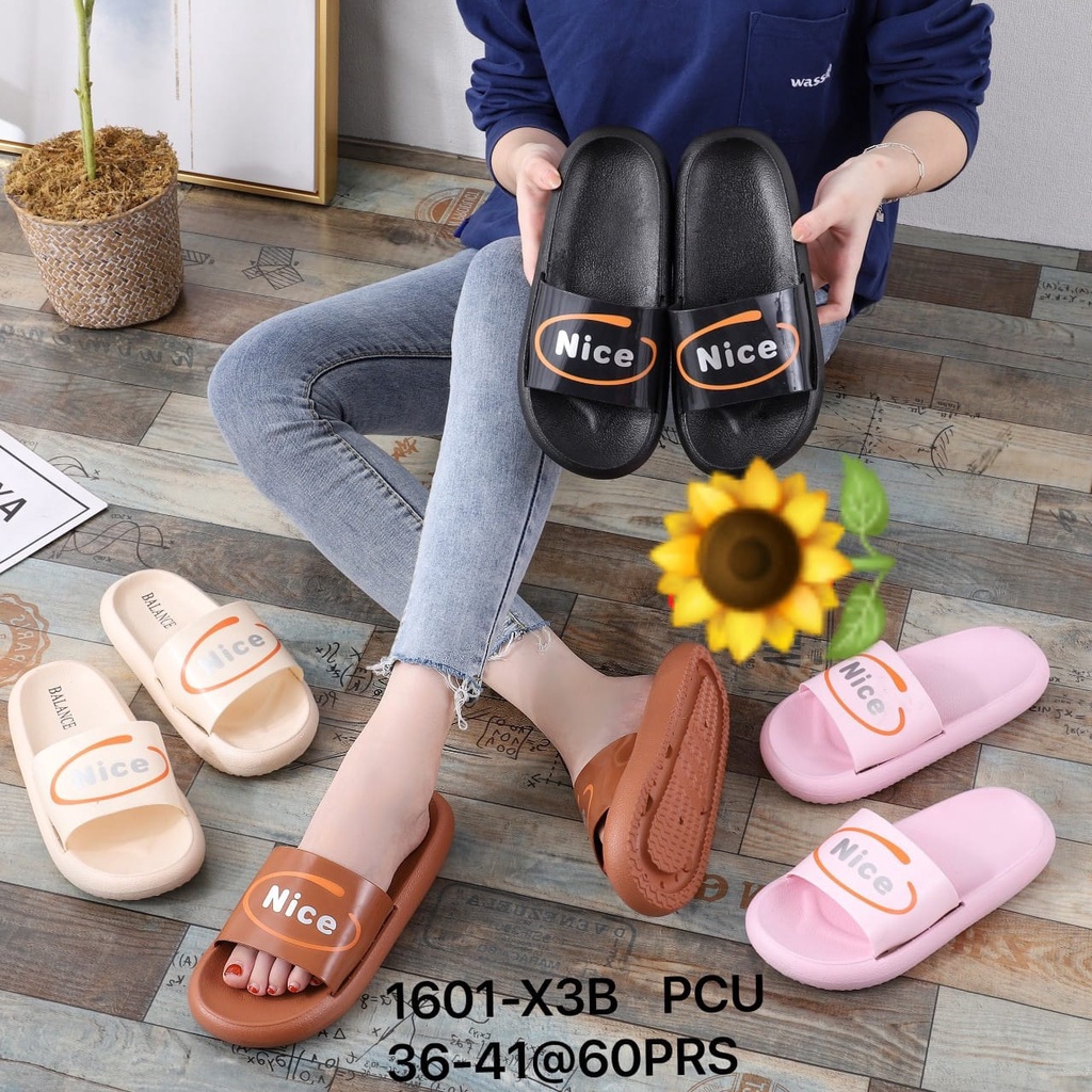 Sandal Karet Jelly Wedges Wanita import Model Terbaru Original Kekinian by AGUNG STYLE Balance 1601-X3B