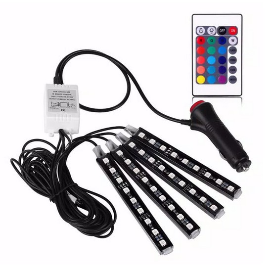 LED LAMPU KOLONG Remote Dekorasi Dashboard Mobil 16 Warna DRL RGB