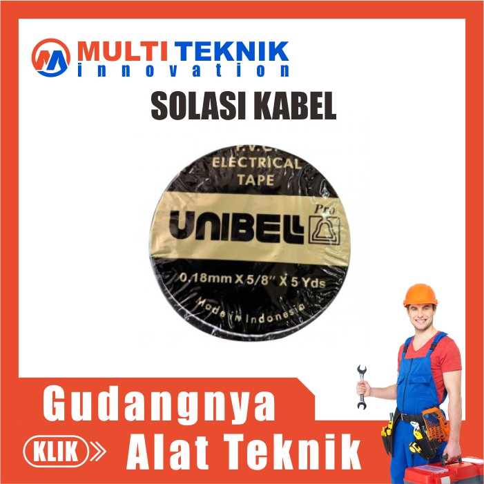 

Solasi kabel Unibell Electrical Tape Selotip Kabel tanpa dus rol MT320