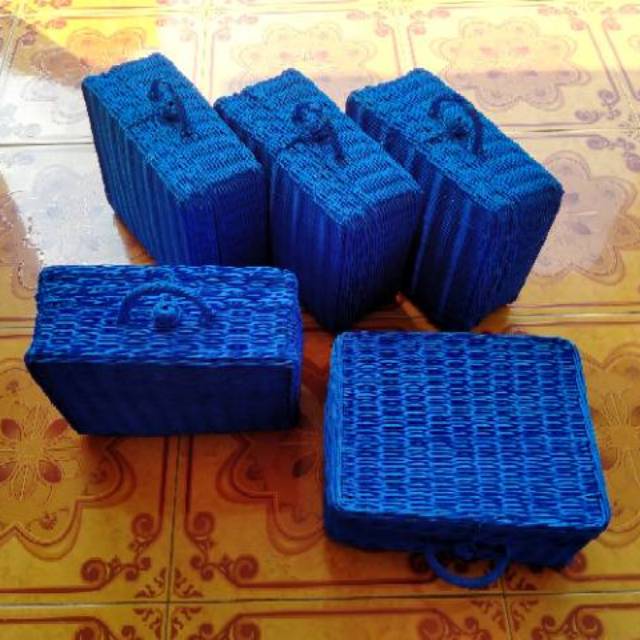 SONI - Keranjang Rotan KOPER KOTAK X-tra Besar Souvenir Hampers Siraman Pernikahan Murah (37x27x17)