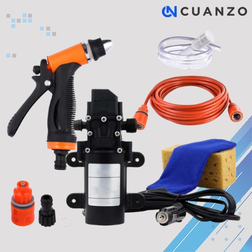 Pompa Air 12V 100W dengan Kepala Semprotan / Pompa Pendorong Dorong Air Shower Tandon Toren Mesin Cuci Otomatis Elektrik Water Heater / Dinamo Sprayer Pompa Air Steam Ac Dc Cuci Motor Mobil Tekanan Tinggi Mini Semprot Semprotan Siram Penyiram Air Murah