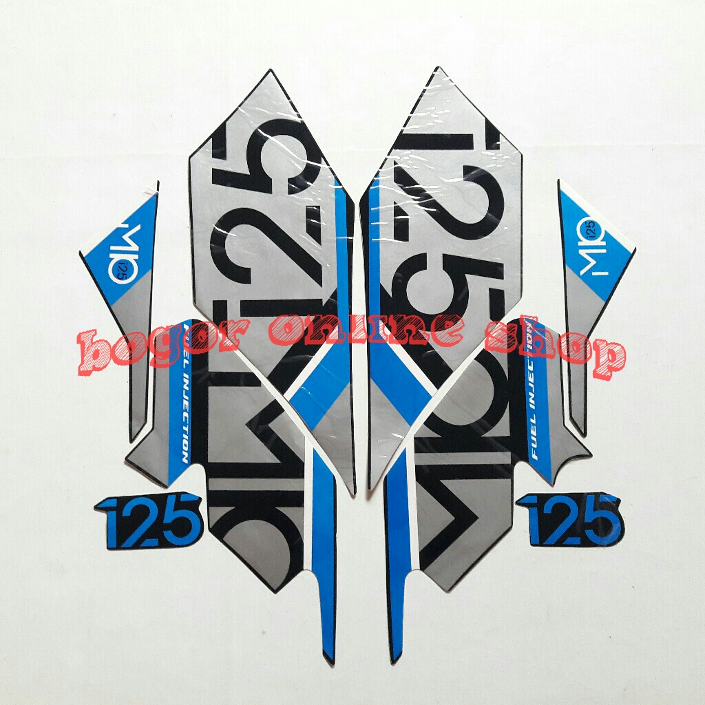 stiker striping motor mio m3 2017 biru