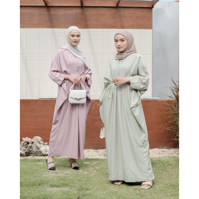 {ASKA.ID} JIHAN PEARL LUXURY KAFTAN BAJU GAMIS LEBARAN BATWING KELELAWAR PREMIUM COLLECTION