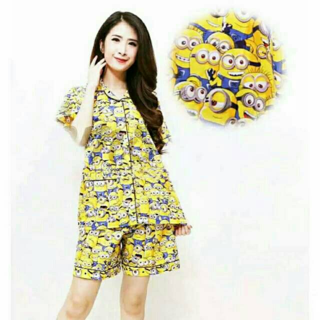 PAJAMAS HP MINION TUMPUK KUNING