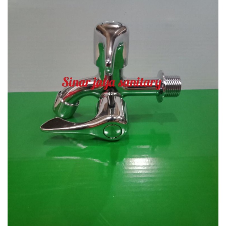 Kran tembok cabang stainless murah / Kran cabang hand shower stainless 304