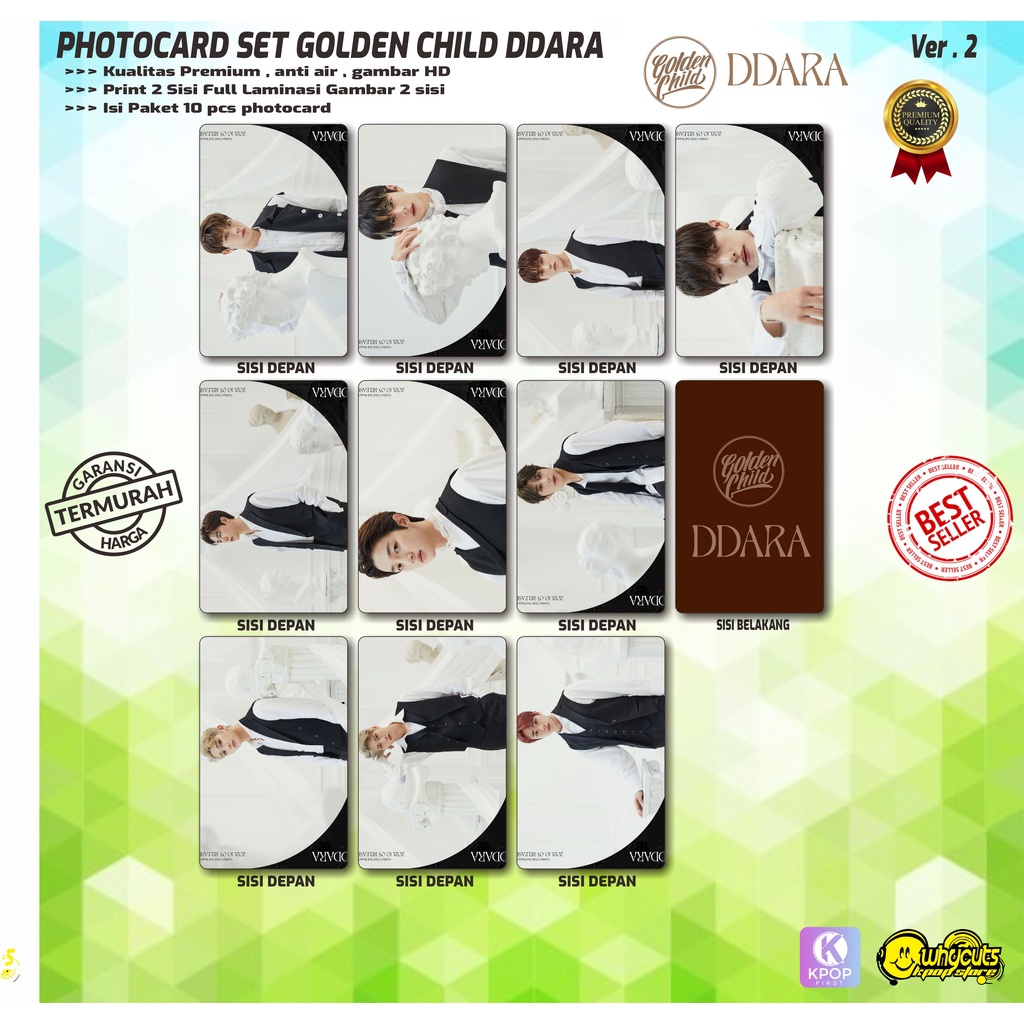 PHOTOCARD SET KPOP PREMIUM GOLDEN CHILD VERSI DDARA