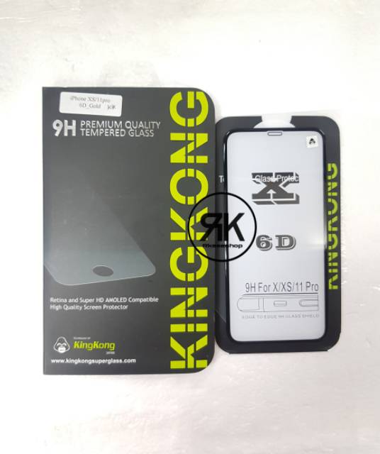 kingkong Tempered glass Full Cover IPHONE 11 IPHONE 11 PRO IPHONE X XS XR antigores kaca ORIGINAL