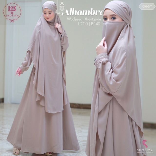 ALHAMBRA DRESS ALHAMBRA GAMIS ALHAMBRA SYARI GAMIS SYARI DRESS SYARI POLOS JUMBO DRESS ORI SHOFIYA