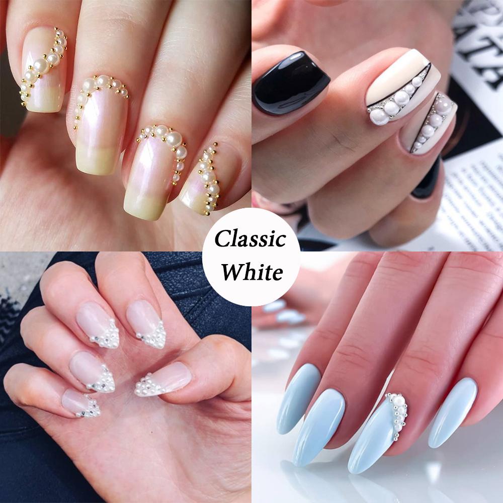 Mxbeauty 3D Kuku Berlian Imitasi Multi-Ukuran Permata Kaviar Manik-Manik DIY Nail Art Perhiasan