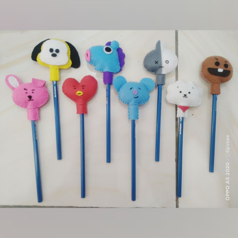 

Pensil Hias Flanel Karakter BT21 BTS