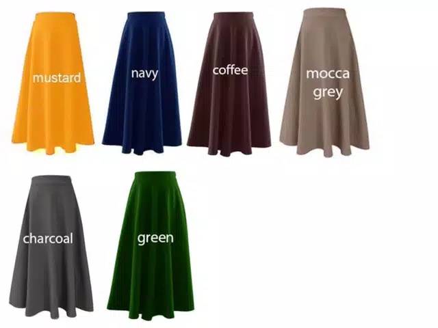 Rok panjang rok maxi maxi flare skirt wedges rok hijabers