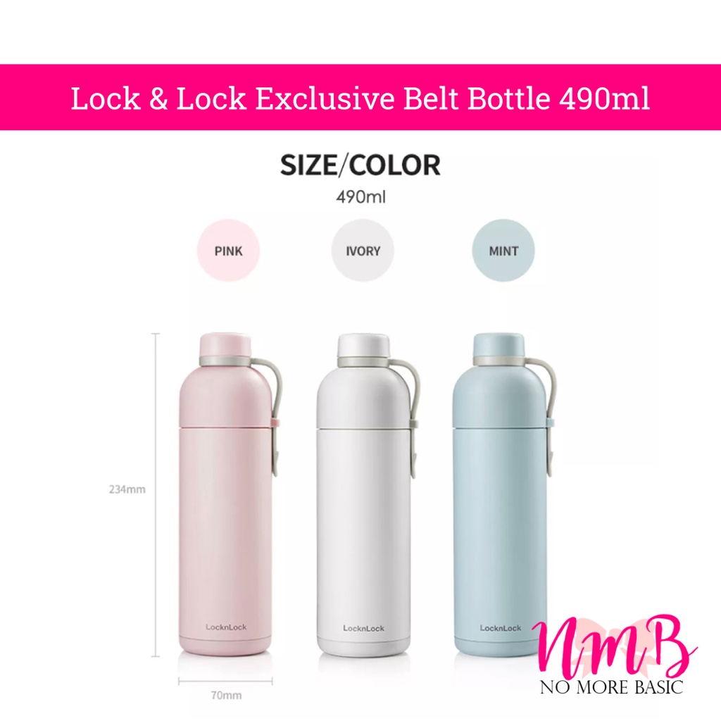 Lock &amp; Lock Exclusive Belt Bottle 490ml Tumbler Lock n Lock Termos dan Botol Minum Sport