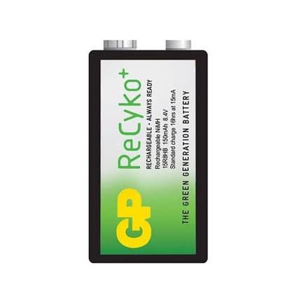 BATERAI 9V RECHARGEABLE GP RECYKO