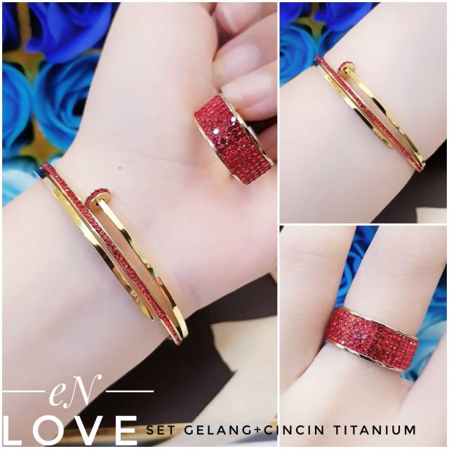 titanim gelang dan cincin 0547j