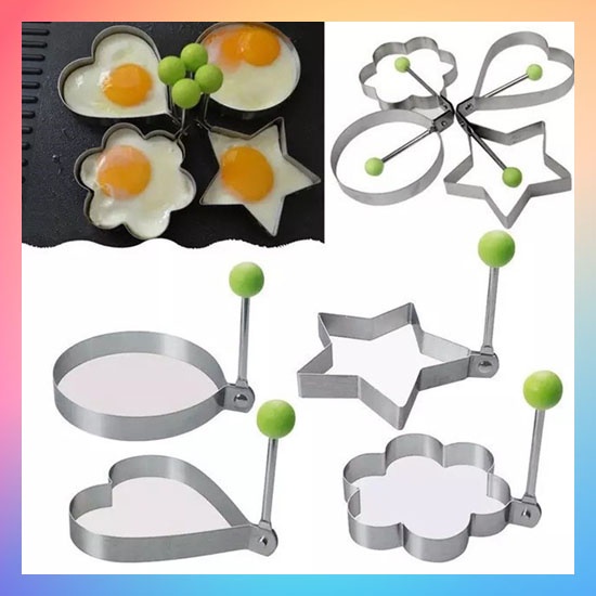 Cetakan Telur Karakter Telor Ceplok Mata Sapi Dadar Goreng Stainless Steel Pancake