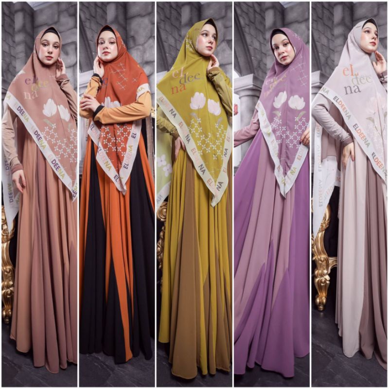 READY GAMIS BELVANA SERIES ELDENA BY KANAYA SET KHIMAR(set kerudung)GAMIS SERUTT