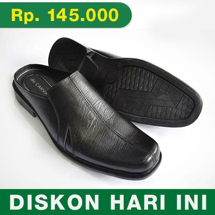 Sepatu Selop Kulit Asli - Kualitas Bagus - AURORA Mall 02