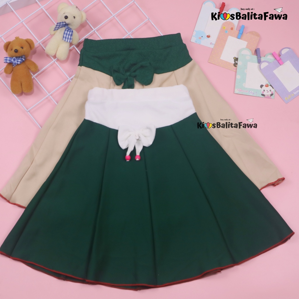 [POLOS] Rok Pita Bianca uk 8-10 Tahun / Skirt Anak Perempuan Cewek Skirt Pendek Polos Import Motif