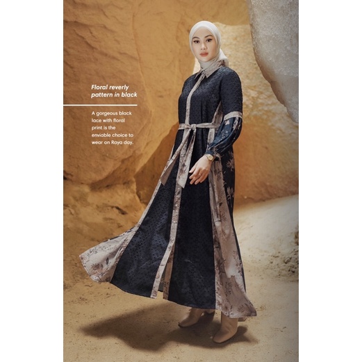 NADA PUSPITA FLORAL REVELRY SERIES DRESS WANITA PATTERN