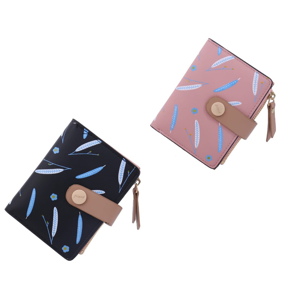 DOMPET LIPAT WANITA IMPORT MURAH KECIL KULIT NADU MINI KARTU KOIN PENDEK BRANDED BATAM PREMIUM KOREA