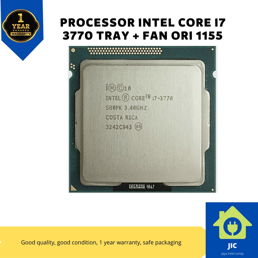PROCESSOR I7 3770 TRAY + FAN ORI 1155