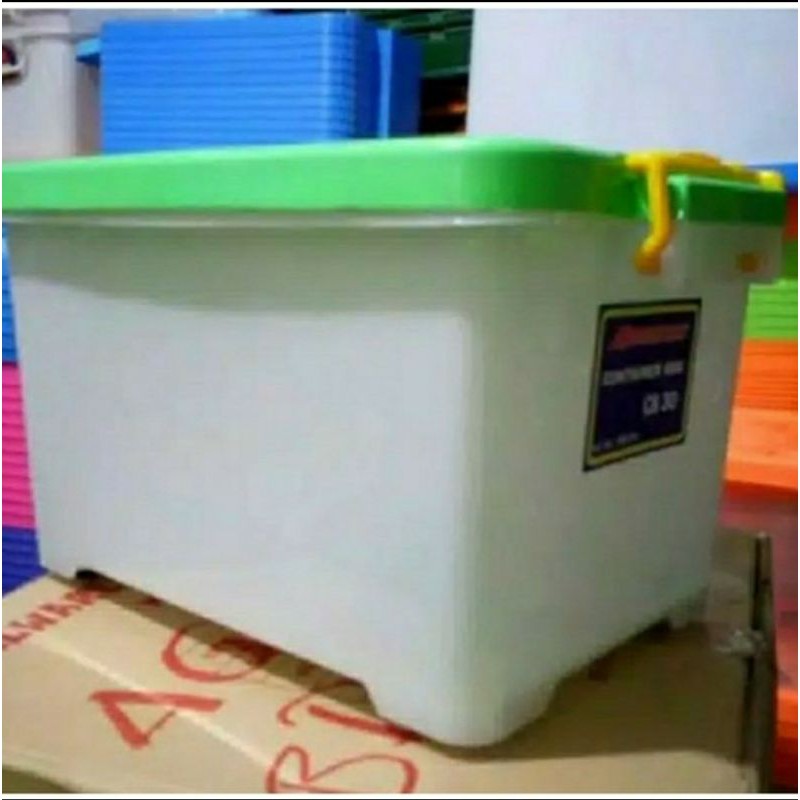 Expedisi Box Container Roda 30 Liter Multiclub Kualitas Shinpo Tebal Kontainer Krat Industri Plastik