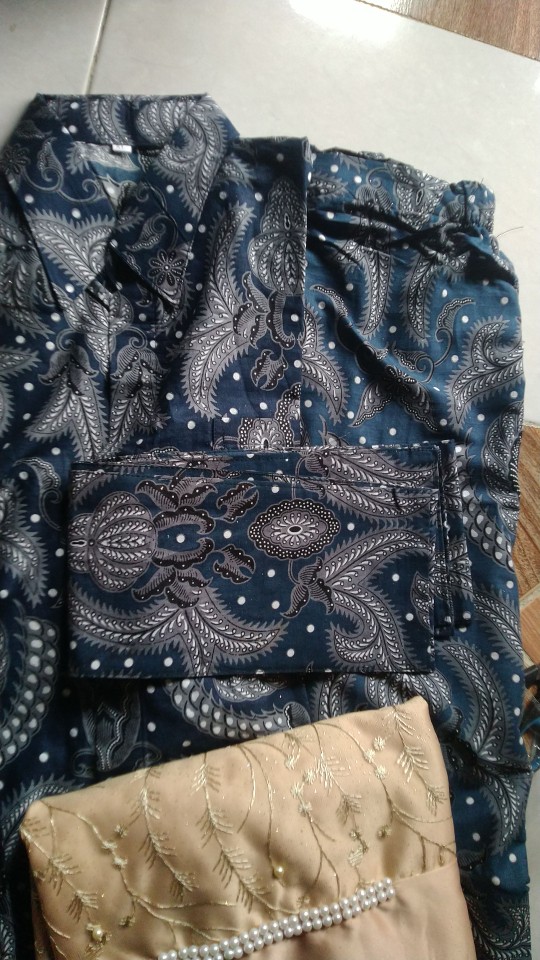 [new Arival] Batik Couple Aziza Kebaya Brokat Tille Mutiara Sarimbit Syari - Bs125