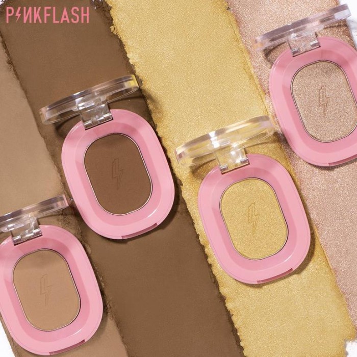 ✨LACIKOSME✨PINKFLASH SOFT PIGMENT FACE CONTOUR - HIGHLIGHTER SHIMMER SOFT SMOOTH