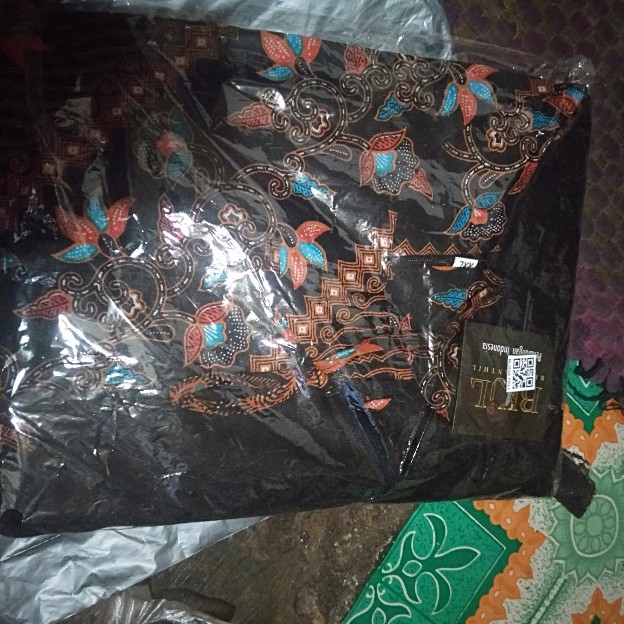 Batik Tunik Shibori Jumputan Terbaru Size S-3l / Hrb026 Yelbor Navbor / Biru Putih