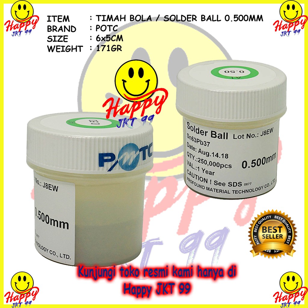 [ HAPPY JKT 99 ] TIMAH BOLA REBALL TIMAH SOLDER 0.5MM 0.5 MM