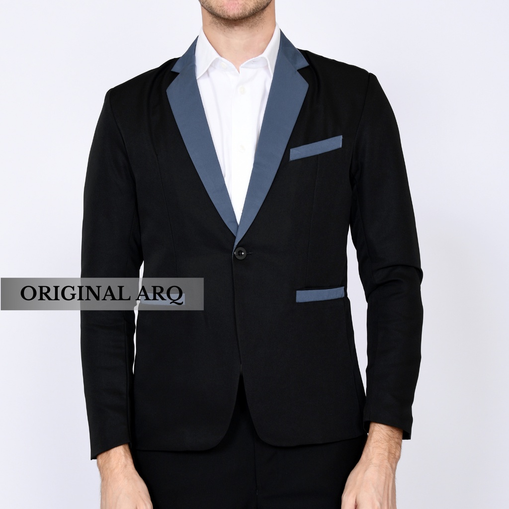 TERBARU ! JAS BLAZER PRIA SLIMFIT FORMAL CASUAL BAHAN PREMIUM ORIGINAL ARQ