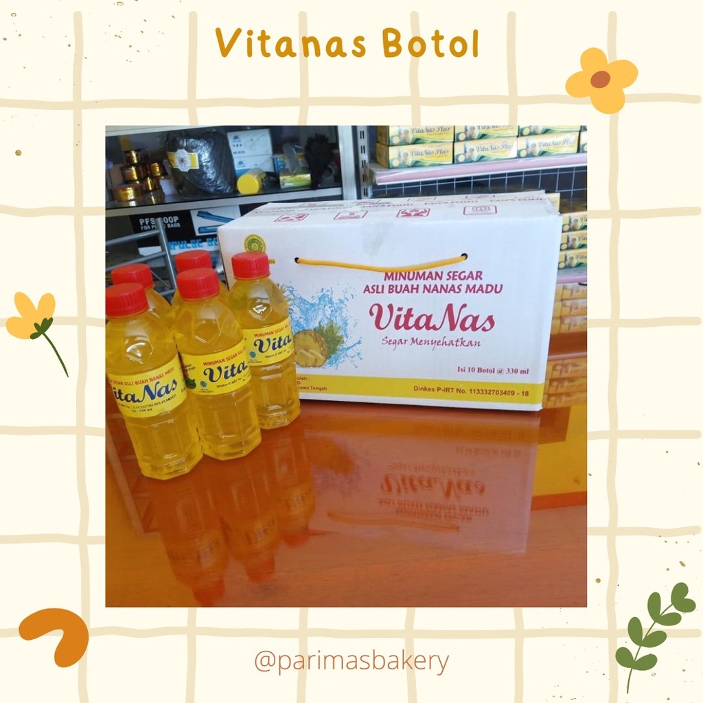 Jual Vitanas Minuman Sari Buah Nanas Botol 330 Ml Shopee Indonesia 