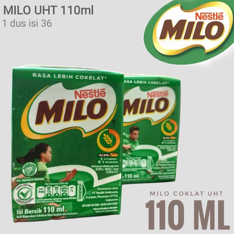 

Milo susu coklat UHT 110ml harga 1pcs khusus gosend