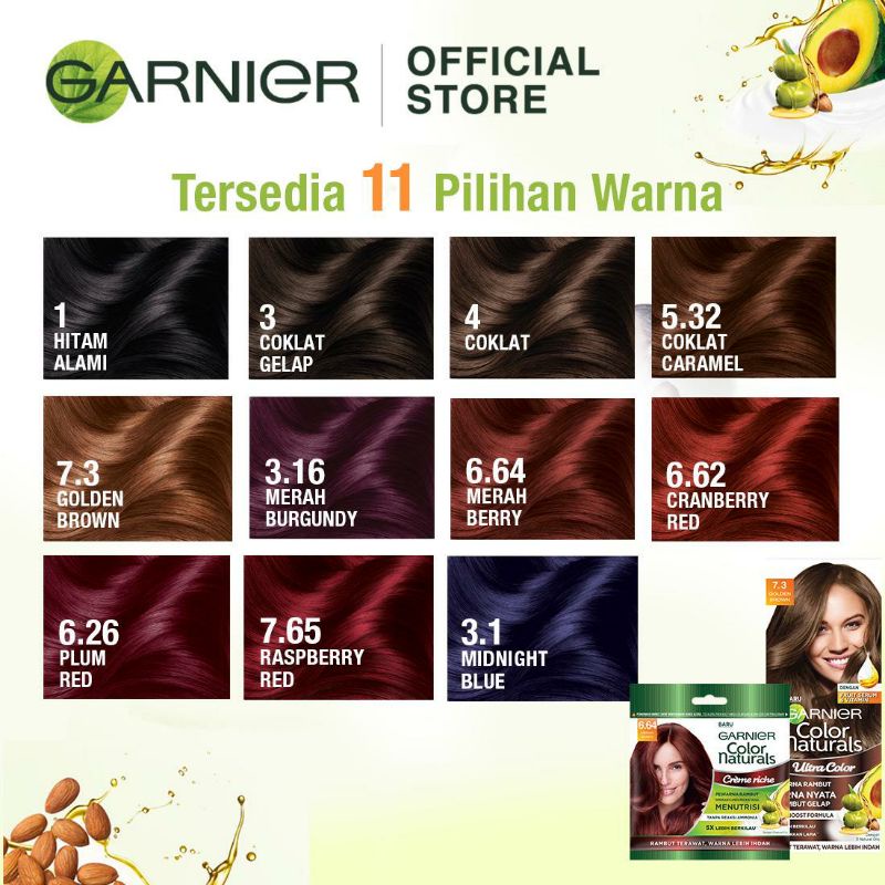 Garnier Natural Ultra hair Color (Pewarna rambut)Golden Brown sachet