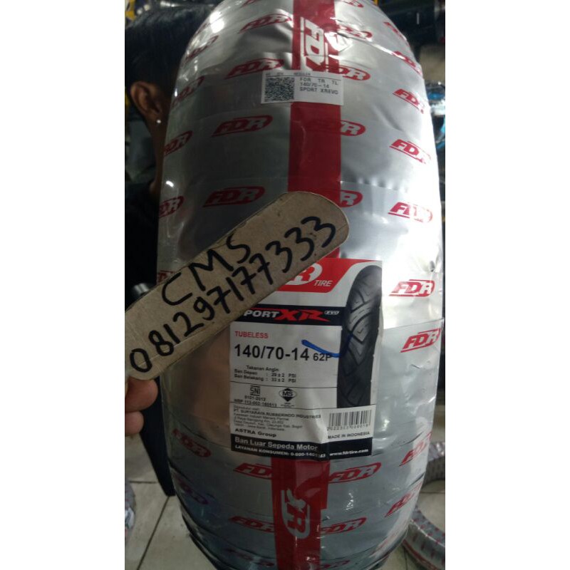 Ban Belakang Fdr 140/70-14 sport xr evo tubless / ban fdr 110/80-14 sport xr evo