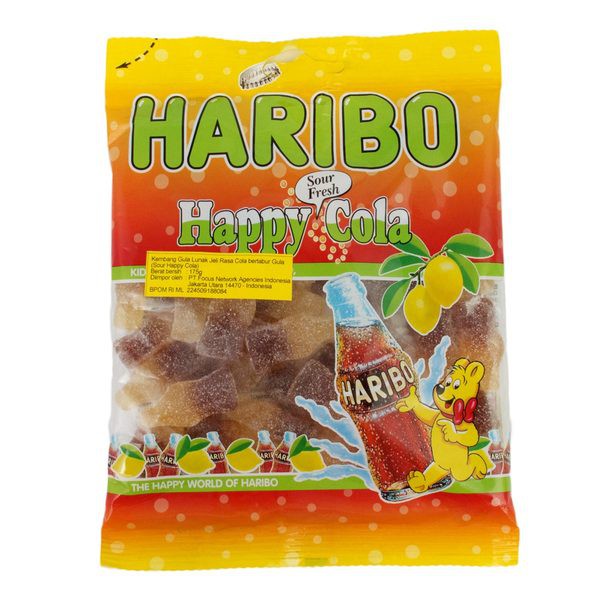 

HARIBO Happy Sour Fresh Cola Jelly Candy 160gr