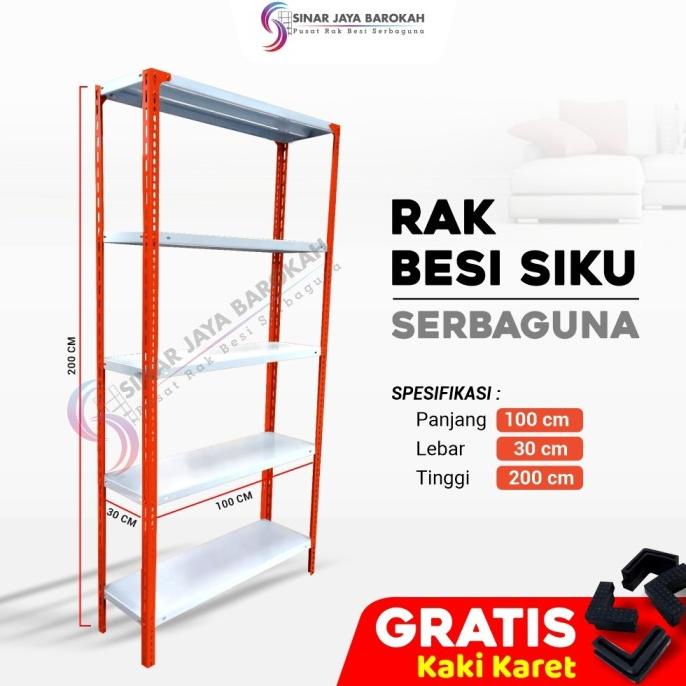 

Office & Stationery | Document Organizer | Rak Besi Siku Lubang 5 Hambalan Uk 30X100X200 Cm | Best Seller