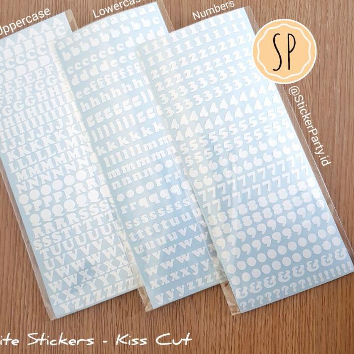 

[KODE PRODUK VDVQI4733] Stiker A-Z Alfabet Huruf Emas Silver Putih Angka Abjad