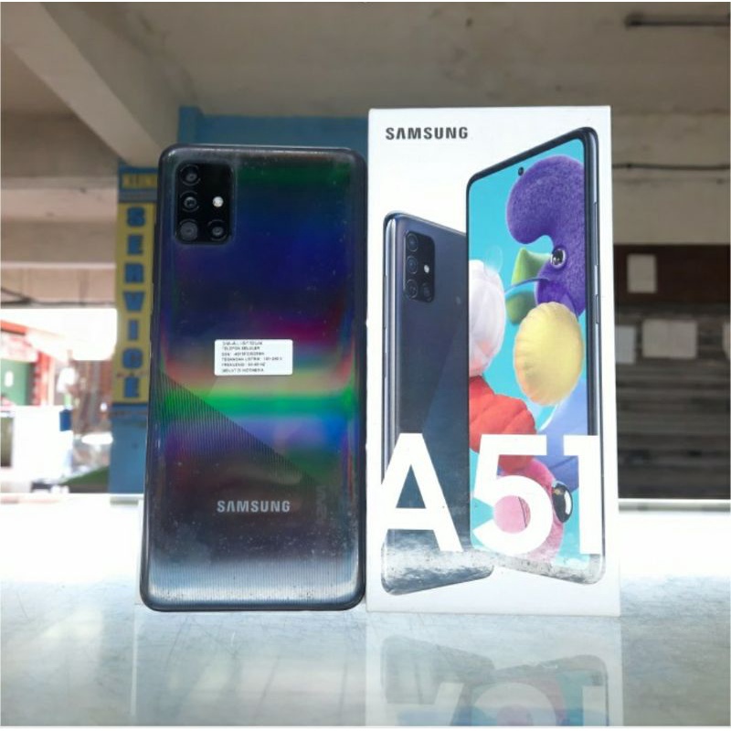 samsung a51 8/128 bekas mulus lengkap original
