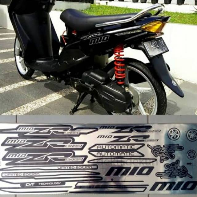 Stiker Striping motor Mio Zr sporty/smile/Limited/vietnam/thailand warna gold silver