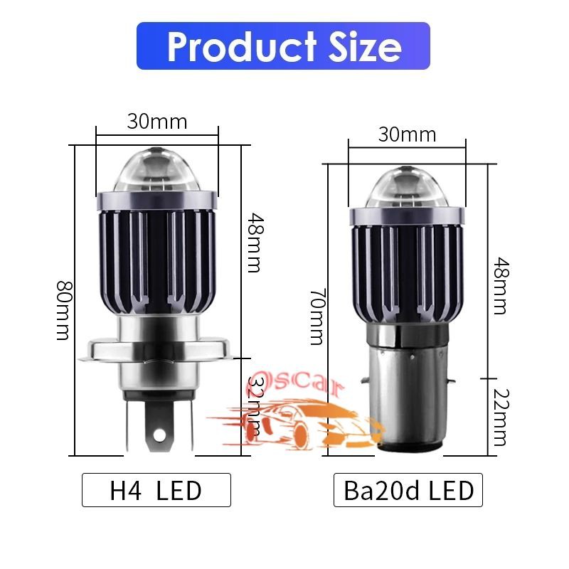 Bohlam Led H4 Laser Hi/Loo 18 Watt I Bulb H4 Laser Led H6 Ba20D  P15D V2773