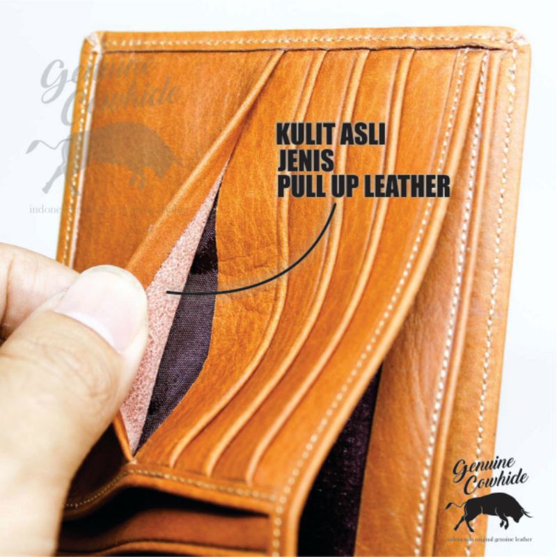 Dompet Pria Kulit Asli Model Simple 8+2 Slot Garansi 6 Bulan