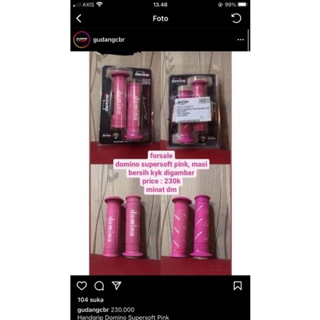 Handgrip Domino Supersoft Pink