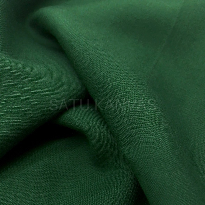 Kain Rayon Twill Polos (100%Rayon) PREMIUM-Hijau botol